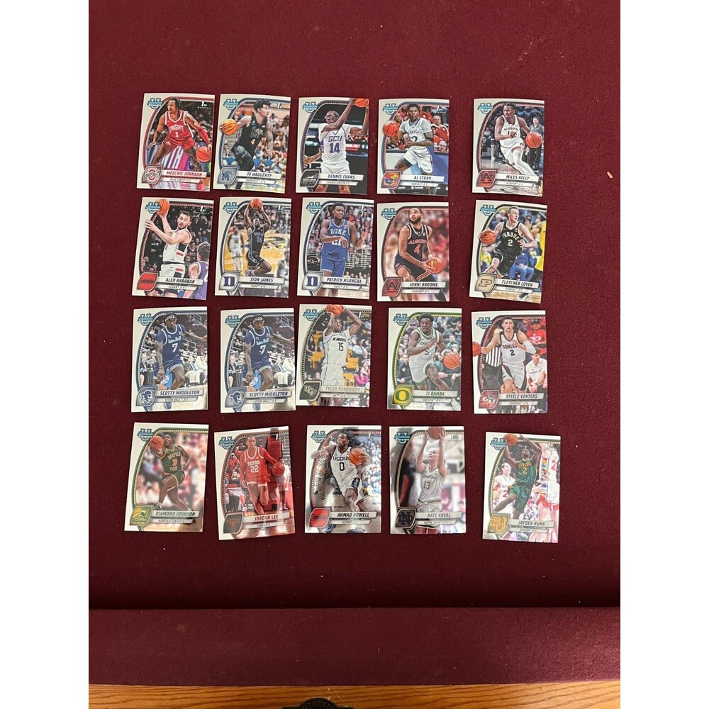 Lot Of (21) 2025 Bowman Chrome U Bowman Basketball Cards
